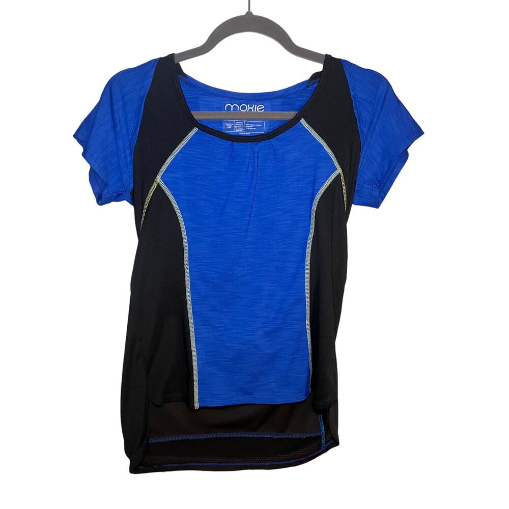 Moxie women's cycling co shirt top bicycle blue outdoor WICKING size small